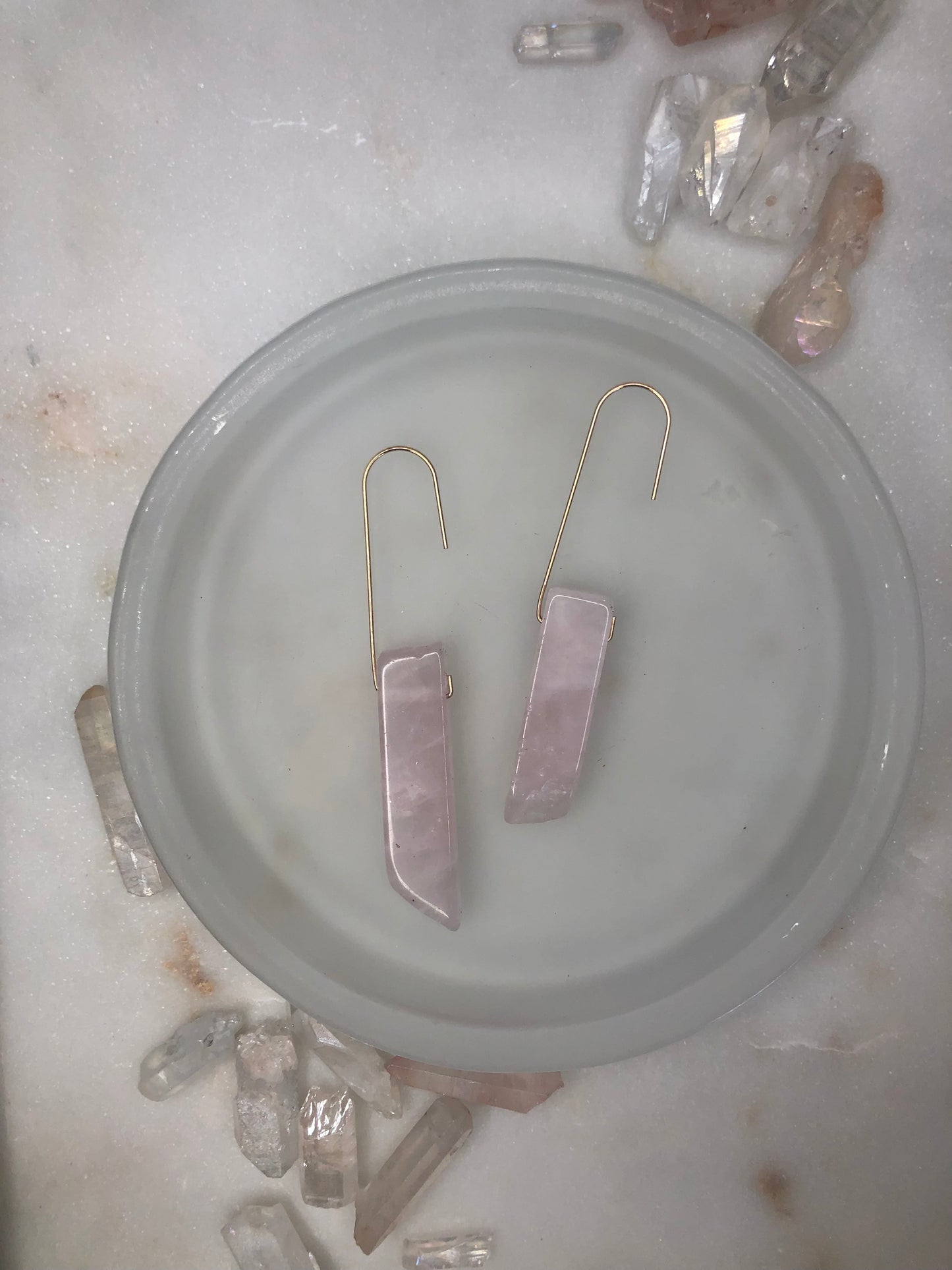 Rose Quartz Hooks