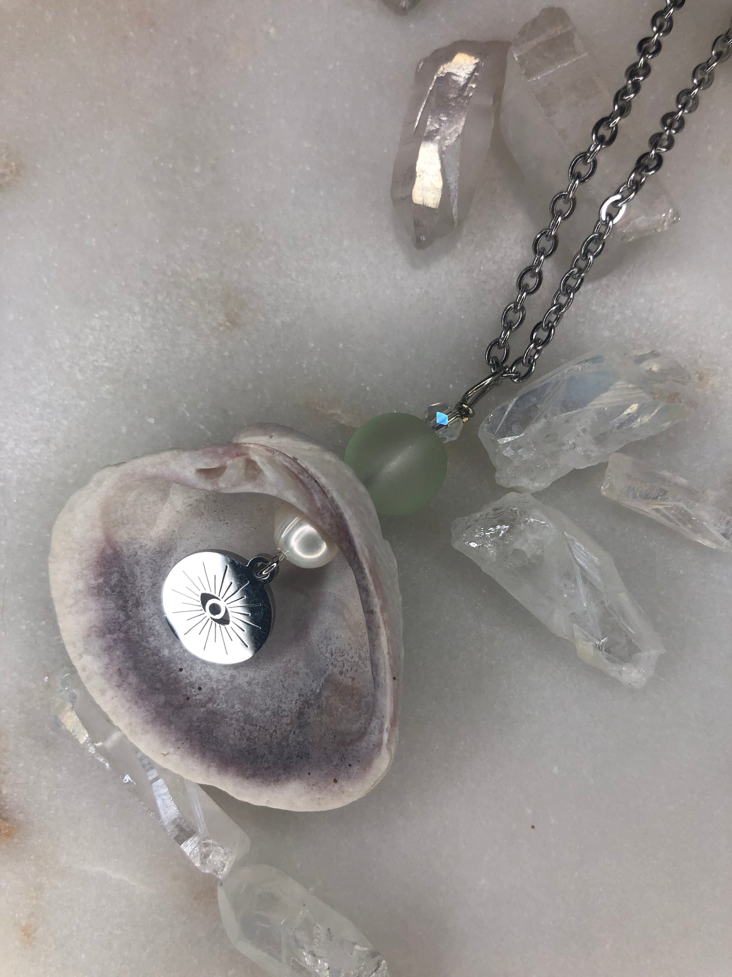 All Seeing Clam Necklace