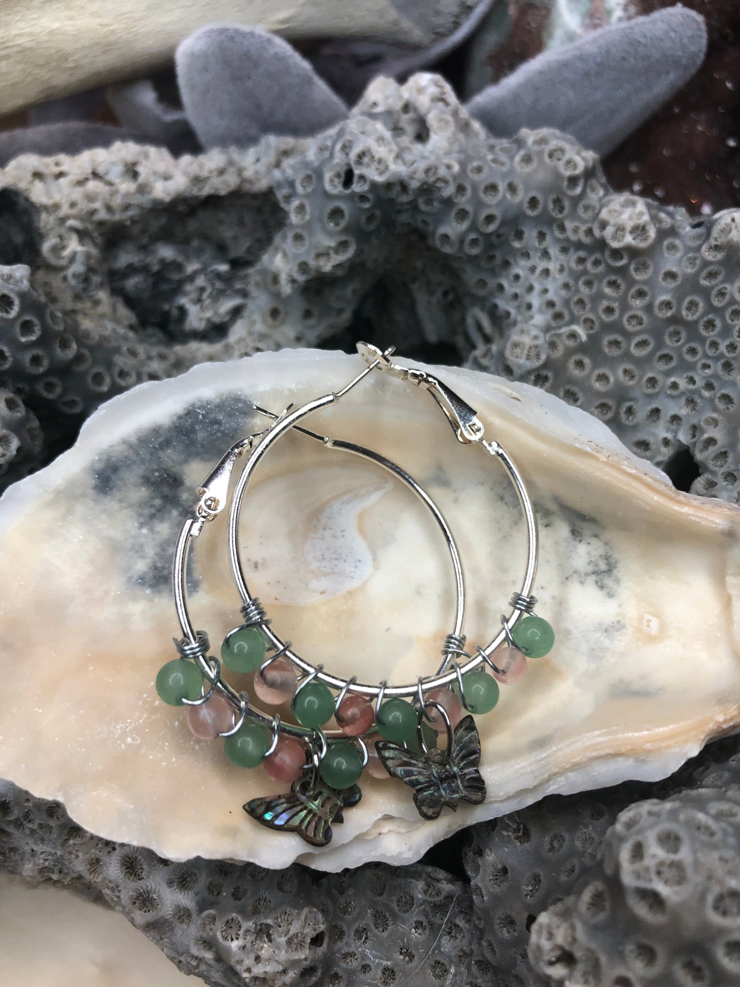 Beaded Hoops